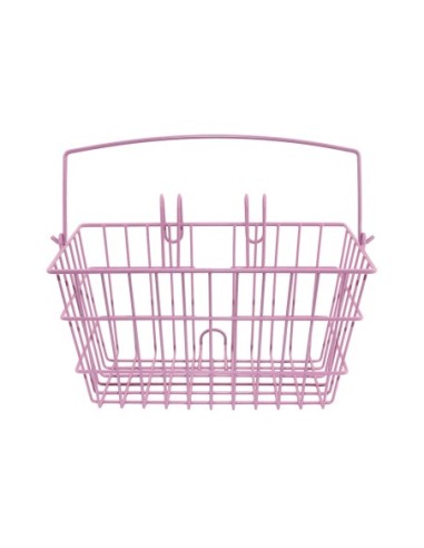 Square Steel Front Wire Basket 328 Pink.